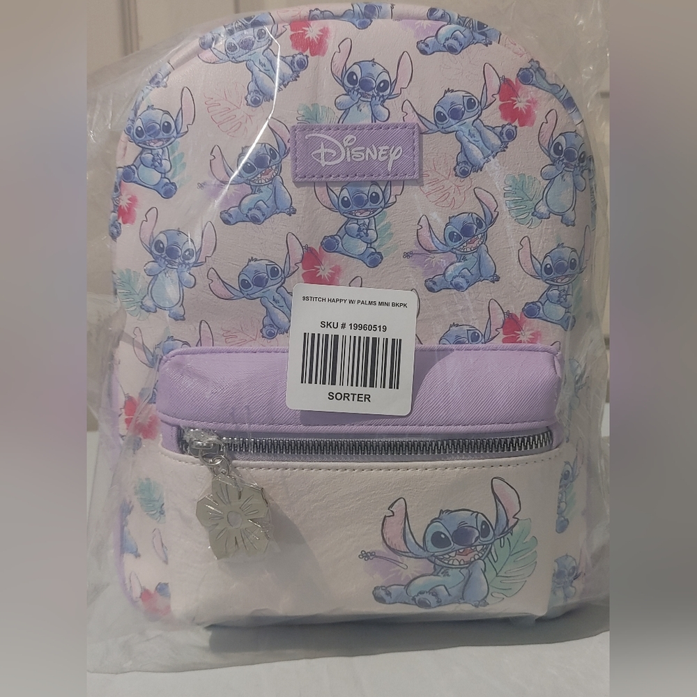 Disney Lilo & Stitch Tropical Lavender Mini Backpack - Picture 6 of 7